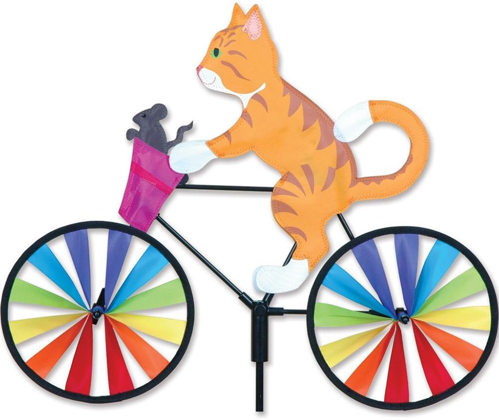 Premier Kite Pk Girouette Chat Sur Velo Multicolore 40 6 X 8 X 110 Cm Amazon Fr Jardin