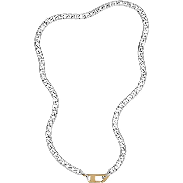 Diesel Gold-Tone Stainless Steel Chain Necklace, Color