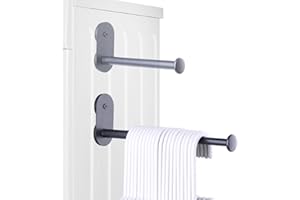 JAZBREY Extendable Magnetic Hanger Holder for Laundry Room, Clothes Hanger Orangizer Rack for Side of Washer or Dryer, Space Saving Laundry Storage, Black, Pack of 1