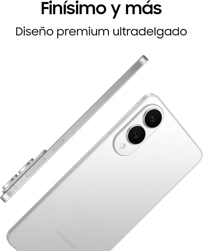 Galaxy S25 Edge 512GB Teléfono Móvil Fino con IA, Galaxy AI, 12GB RAM, Cámara 200MP, Batería Larga Duración, Garantía del Fabricante 3 Años + 1 Extra, Color Titanio Plata (Versión Española)