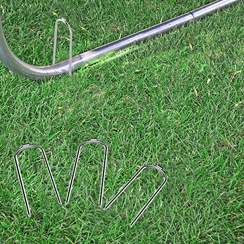Heavy Duty 8'' Trampolines Wind Stakes 0.35 Inch Heavy Duty Stake Safety Ground Anchor Galvanized Steel Wind Stakes (8 pcs pack)