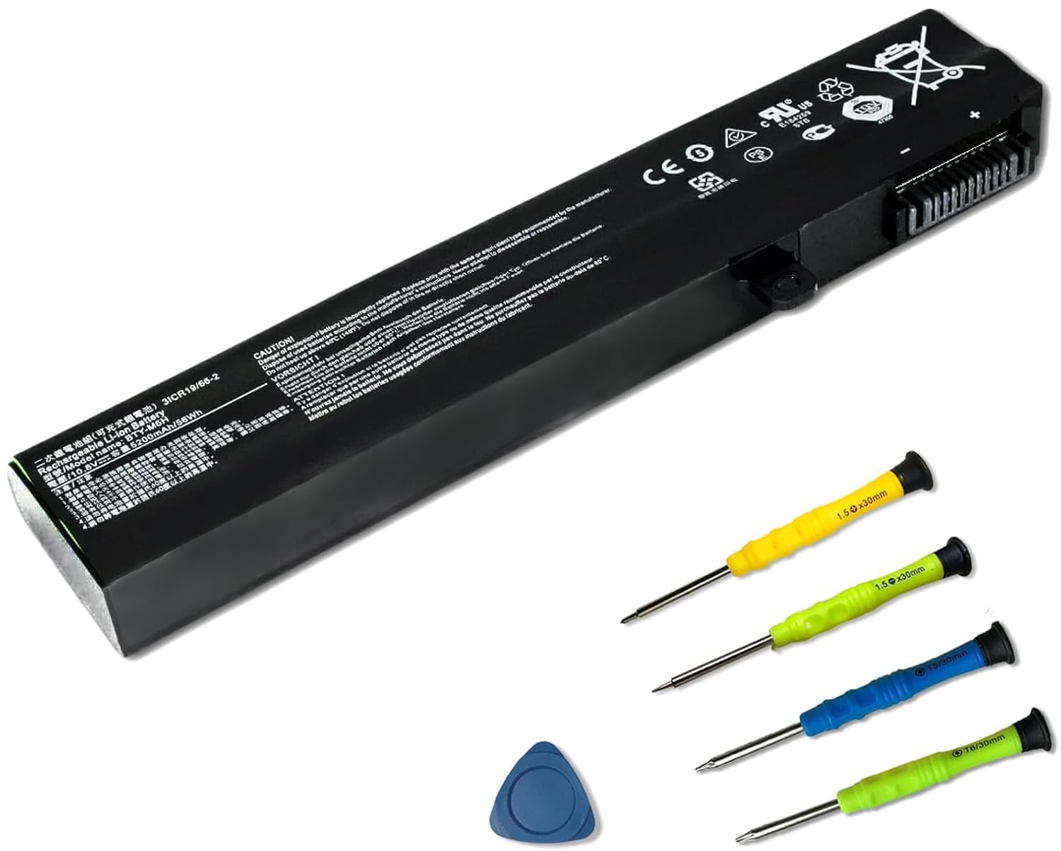 Photo 1 of SUNNEAR BTY-M6H 51Wh Laptop Battery Replacement for MSI PE60 PE70 GE62 GE72 GL62 GL72 GP62 GP62MVR GP72 GL62M GP72MVR GL62VR GL72VR GT62VR MS-16J2 Series Notebook 10.86V 4730mAh