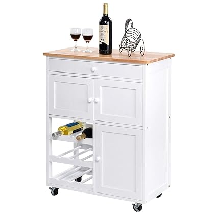 Amazon Com Chooseandbuy Modern Rolling Storage Kitchen Cart With