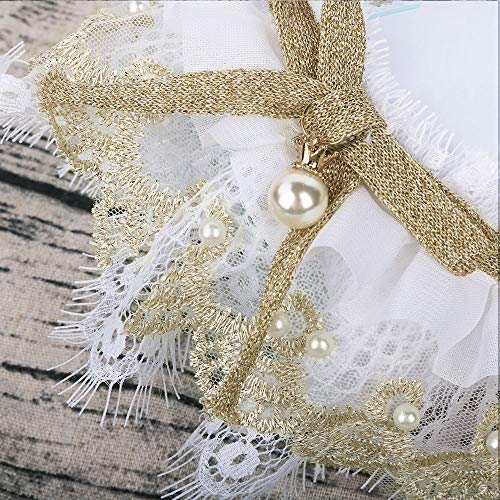 Aritan Personalized Pet Cat Dog Bandana Costume Apparel Triangle Scarf Accessories, Dress up Lace Breathable Bibs for Small and Medium-Sized