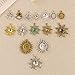 Celestial Sun Charm-100g (about 45-50pcs) Craft Supplies Sun Charms Pendants for Crafting, Jewelry Findings Making Accessory For DIY Necklace Bracelet M6 (Sun Collection)