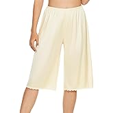MANCYFIT Pettipants for Women Culotte Slip Bloomers Satin Pant Under Dresses Lace Trim