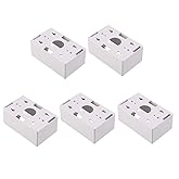 Cable Matters 5-Pack Single Gang Low Voltage Surface Mount Backbox 1.85 inches in Depth in White