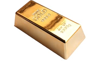 GETDIGITAL EDOBLUE 1kg 35oz Fake Gold Bar Bullion Door Stop/Paperweight CAS