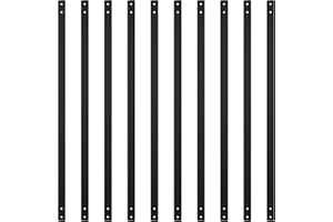 EEURAO 26 Pack Deck Balusters, 32.25"X1" Stair Railing, Heavy Duty Cast Iron Deck Railing, Flat Straight Baluster with Screws, Indoor/Outdoor Stair Railing Compatible Wood & Composite for Porch