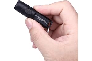 TUNENGE Rechargeable Keychain Flashlights, 650 High Lumens EDC Pocket Flashlights, Mini Flashlight Be Used for Camping Outdoors Emergency（Black）