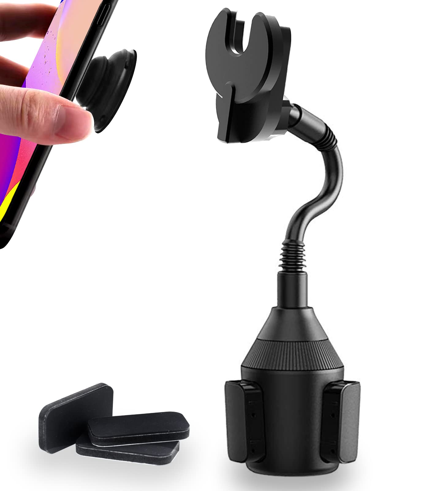 Photo 1 of JCWINY Car Phone Holder for Pop Socket, Car Cup Holder Phone Holder Compatible with Popsocket Mount for Car, Flexible Gooseneck Car Mount for Pop Mount Fits iPhone Samgsung and Any Smartphones
