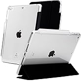 Zagg Gear4 Crystal Palace Folio for 10.2-inch iPad (Gen 7, 8 & 9) - Clear Case with D3O Crystalex, Foldable Stand, 6.5 ft Dro