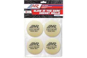 A&R Sports Pro Series Glow in the Dark Hockey Balls, 4 Pack