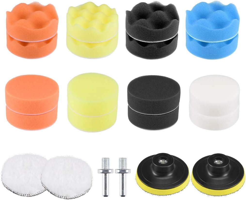 sourcing map 3" Foam Drill Polishing Pad Kit