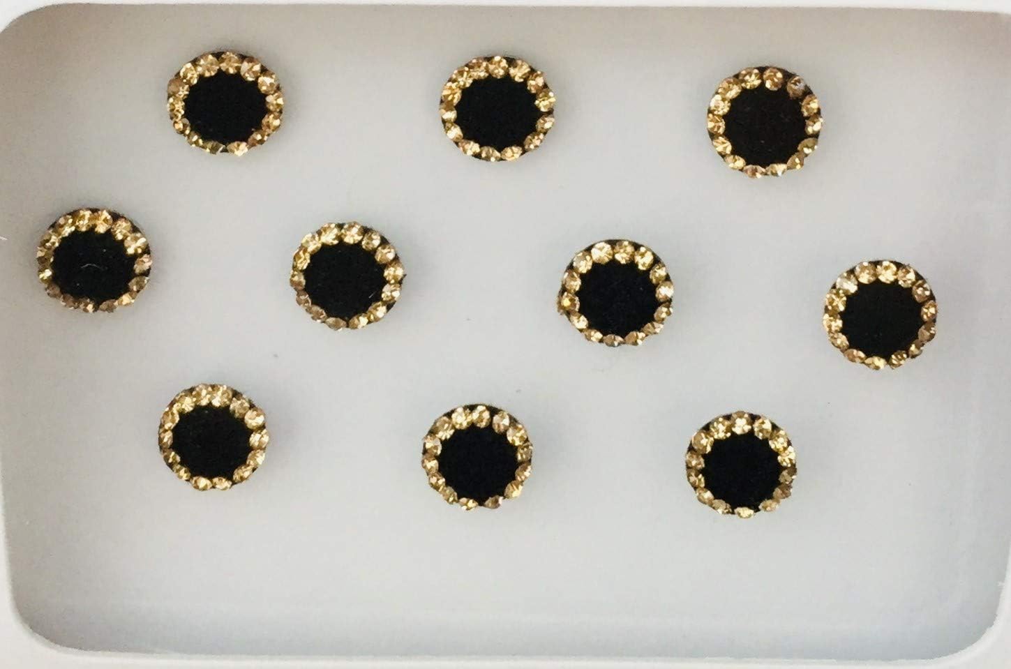 BB134 Designer Black Bindi Gold Stone Pearl Beading Bindi Tattoo Forehead Sticker Wedding Tikka Indian Fancy Party Arabian Face Gem Body Art
