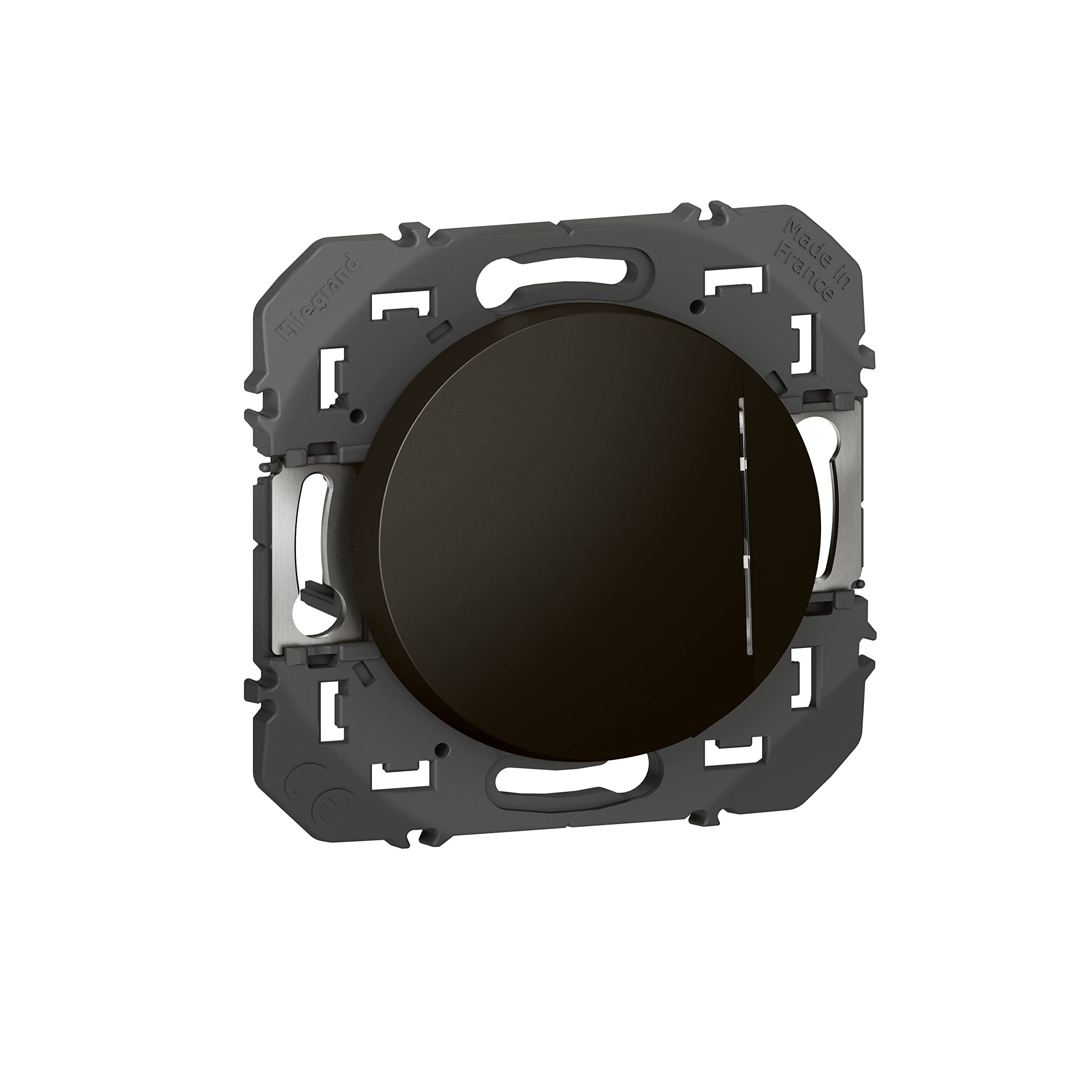Legrand LUM Compo LEG95267 Push Button Switch Dooxie Simple with Indicator Light 6 A 250 V Black Finish Blister Packaging