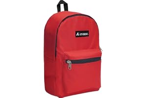 Everest Luggage Basic Backpack, Red, Medium