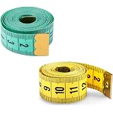 Kit com 2 Fitas Métricas Flexíveis de 150 cm – Fita de Alfaiate Enrolável para Costura, Artesanato e Medidas Corporais – Core