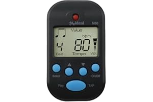 Floweringbeter Mini Digital Metronome Designed for Musicians Clear LCD Display with Convenient Clip Attachment for Portabilit