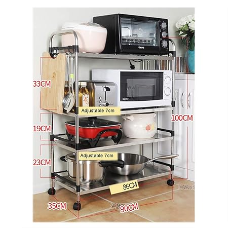 De Cuatro Capas del Estante del Horno microondas Estante de ...