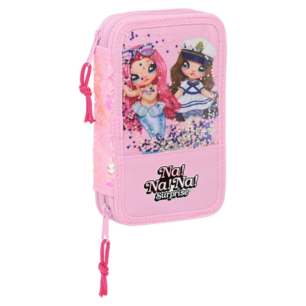 SAFTA 412264854 Double Pen 28 Pcs Nanana Sparkles 12,5X19,5X4Cm, Multicoloured