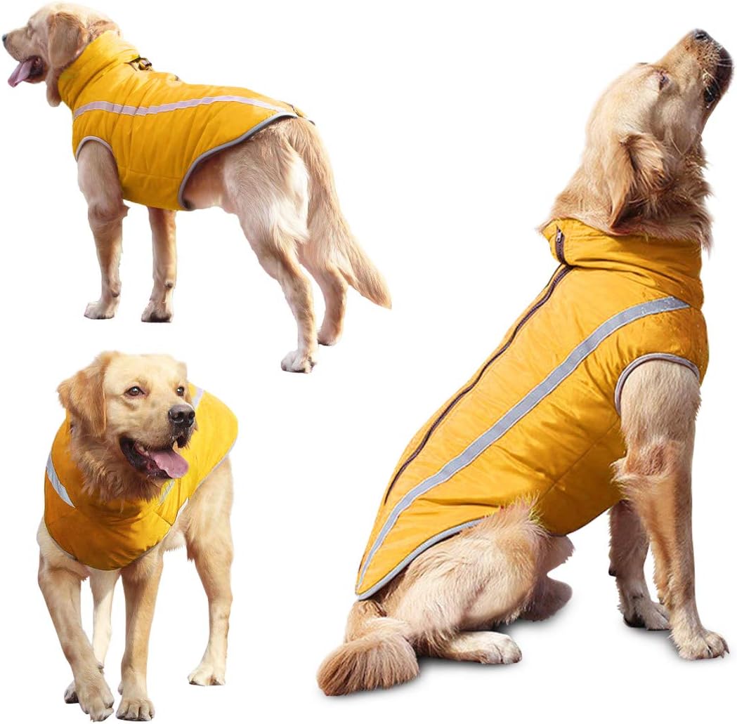 Idepet Waterproof Dog Coat Winter Warm Jacket,Windproof Pet Clothes Dog Jacket Outfit for Small Medium Large Dogs with Harness Hole XL-6XL - Image 5