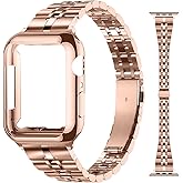 maenwvo Slim Metal Bands Compatible with Apple Watch 40mm 38mm 41mm 42mm 44mm 45mm, Metal Stainless Steel Chain Strap for Women iWatch Series 9 8 7 6 5 4 3 2 1 SE