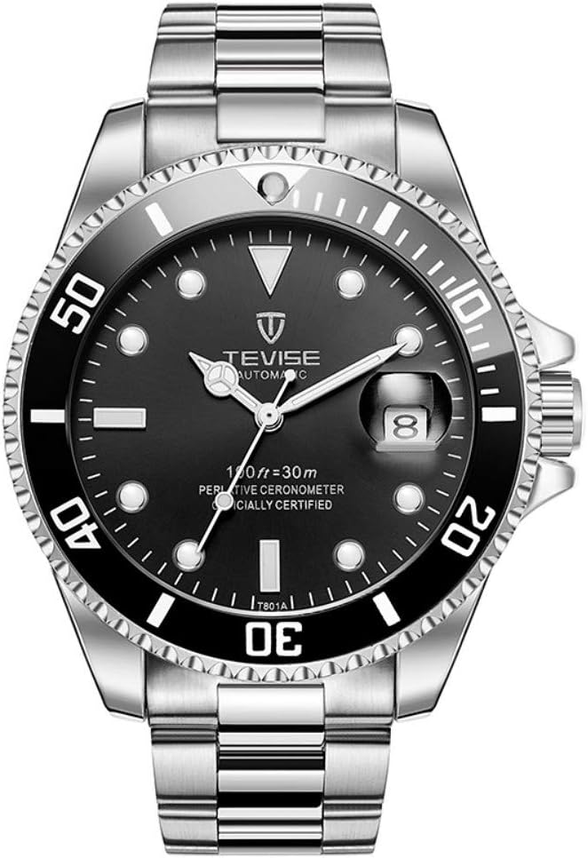 Tevise Men Mechanical Automatic Role Date Submariner Clock