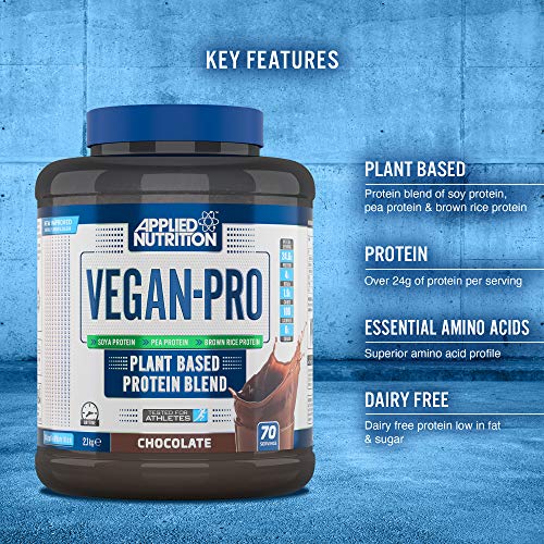 Applied-Nutrition-Vegan-Pro-Plant-Based-Protein-Blend-Powder-Supplement-Low-Fat-Sugar-Natural-Flavour-Colour-with-Essential-Amino-Acids-21kg-70-Servings-Chocolate