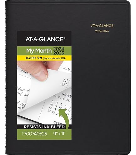 At-A-Glance Hardcover Weekly Appointment Book 11 x 8 Black 2020 G520H00