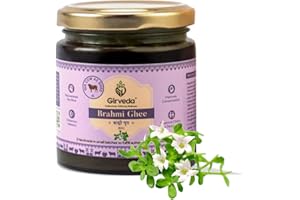 Girveda Brahmi Gir Cow A2 Ghee | Herbal medicated ghee | Gress Fed | Natural and Fresh | Made in Small Batches | Product of India