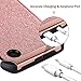 BENTOBEN LG K20 Plus Case, LG Harmony/LG K20 /LG K10 2017 / LG LV5 Case, Luxury Glitter Shockproof Hybrid 2 in 1 Faux Leather Protective Case for LG K20 Plus/LG K20 V/LG K20/LG K10/LG LV5, Rose Gold