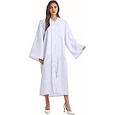 GradGlory Unisex Matte Choir Robe for Church Baptism Officiant Confirmation Costume,Graduation Gown Judge Pastor Robes