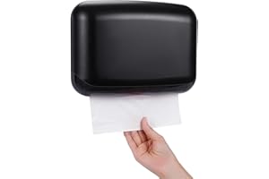 Ailelan Paper Towel Dispenser, Commercial Paper Towel Holder Wall Mount, C-Fold/Multifold Hand Towel Dispenser, Touchless Paper Towel Dispenser for Bathroom, Restroom, Toilet (Black)