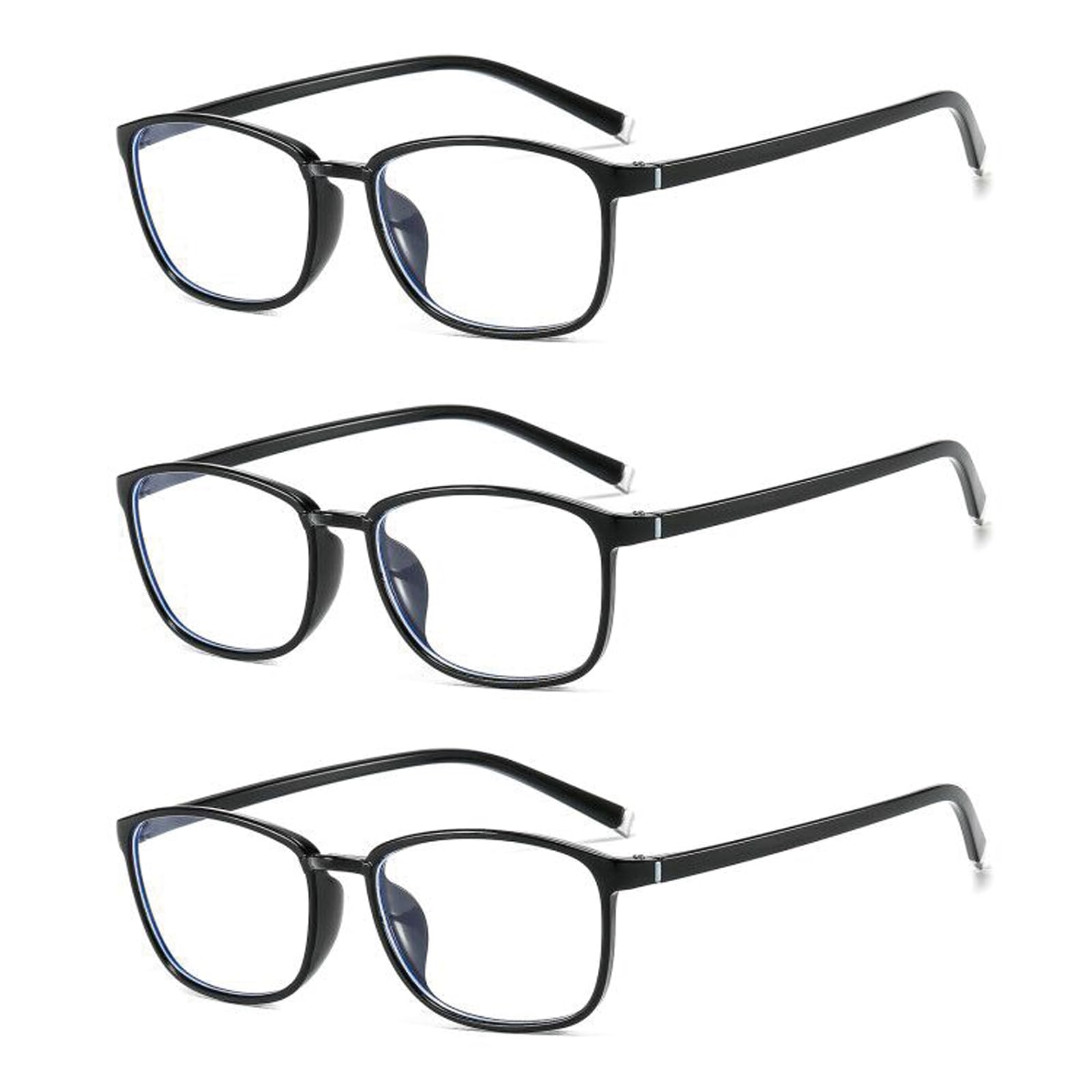Suertree Anti-Blue Computer Reading Glasses, Blue Light Blocking Glasses Anti Eyestrain Glasses Gaming Eyewear Vision Care Anti Glare Reader for PC Laptop Gamer Pack of 3