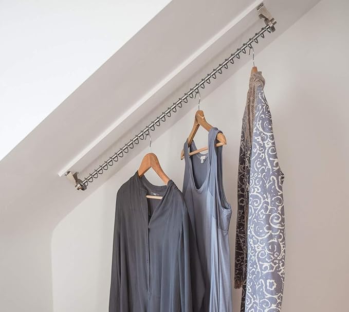 Zebedee® Waterfall Clothes Hanging Rail Rack. Storage For Sloping