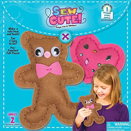 Bear With Heart Begin To Sew Kit-3-3/4 Inch x8 Inch