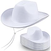 Zhanmai 12 Pcs Adult Cowboy Hats Bulk Wide Brim Western Cowgirl Costume Hats Plain Western Texan Style for Women Men