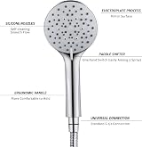 SAMODRA High Pressure Handheld Shower Head with Hose 5 Spray Settings Chrome view 2