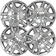 OxGord 16" Bolt-on Hubcaps Compatible with Select 2007-2012 Nissan Sentra for 4 Lug Steel Wheels, Silver - Wheel Cover Car Accessories
