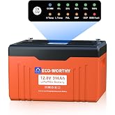 ECO-WORTHY 12V 314AH ​LiFePO4 Lithium Battery Bluetooth with SOC LEDs, Low Temp Protection, 4019WH, 200A BMS Up to 15000 Deep