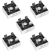 Bridgold 5pcs KBPC5010 Bridge Rectifier Diode 50A 1000V Single Phase, 4-Pin | Full Wave 50 Amp 1000 Volt Electronic Silicon Diodes