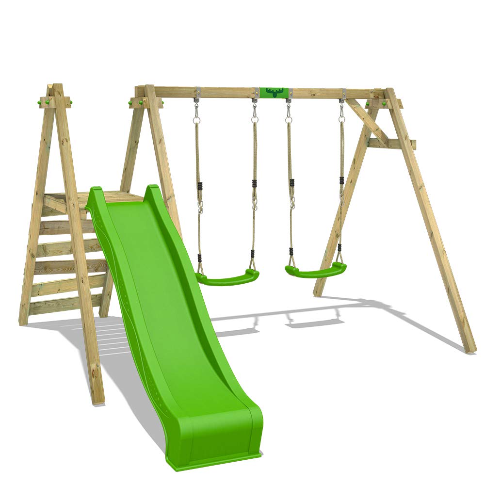 double swing and slide set