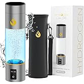 Hydrogen Water Bottle Generator, Up to 6500 PPB Molecular Hydrogen, Independently Lab Tested, SPE/PEM Technology, 12-Hour Retention, 9.5 oz Portable Bottle for Home, Gym, Travel & Office