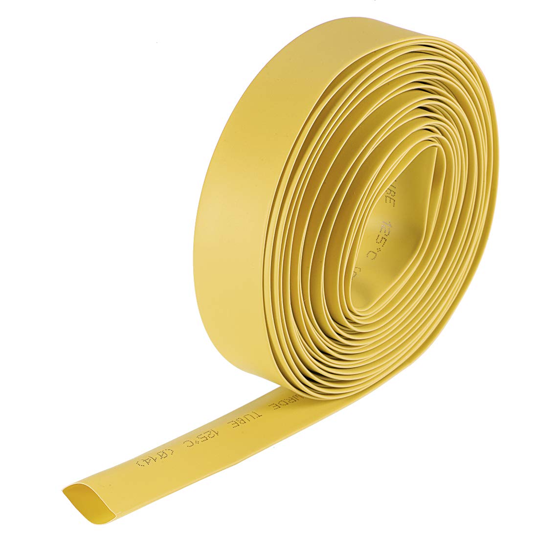 sourcing map Heat Shrink Tubing, 14mm Dia 2:1 rate Shrinkable Tube Cable Sleeve 7m - Yellow