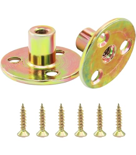Lot De 20 écrous En T (T-Nuts) Acier Carbone 1/4-20 - Base Ronde, Pour Bricolage Et Assemblage