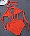 Nulibenna Women's Bandage Halter One Piece Bikini Cut Out Bathing Suit