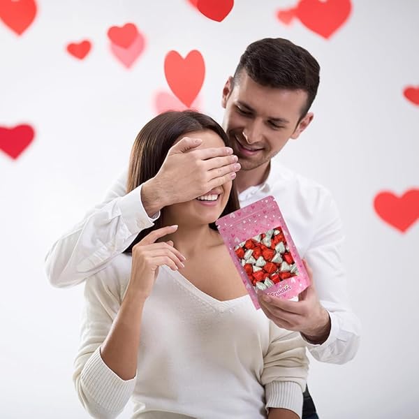 FRUIDLES HAPPY VALENTINE’S DAY MILK CHOCOLATE HEARTS IN BAG, CREAMY CHOCOLATY HEARTS IN RED AND SILVER FOILS, HOLIDAY TREATS, INDIVIDUALLY WRAPPED, KOSHER CERTIFIED DAIRY (HALF-POUND)