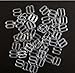 Zhongpai 100Set Clear Plastic Invisible Lingerie Rings (8.5g) and Sliders (9g) Bra Bikini Rings (15mm)