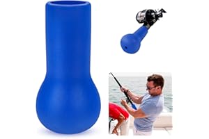 KLFOHO Fishing Rod Butt Cushion, Portable Belly Top Pole Bracket Fish Rod Belly Spherical Barrel, Shock Absorption EVA Foam Stand Up Fishing Pole Holder Base Support for Better Control